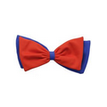 Pom Bow Hair Bow - Fanta Orange/Royal Blue